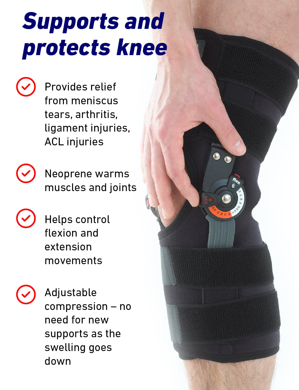 Adjusta Fit Hinged Open Knee Brace