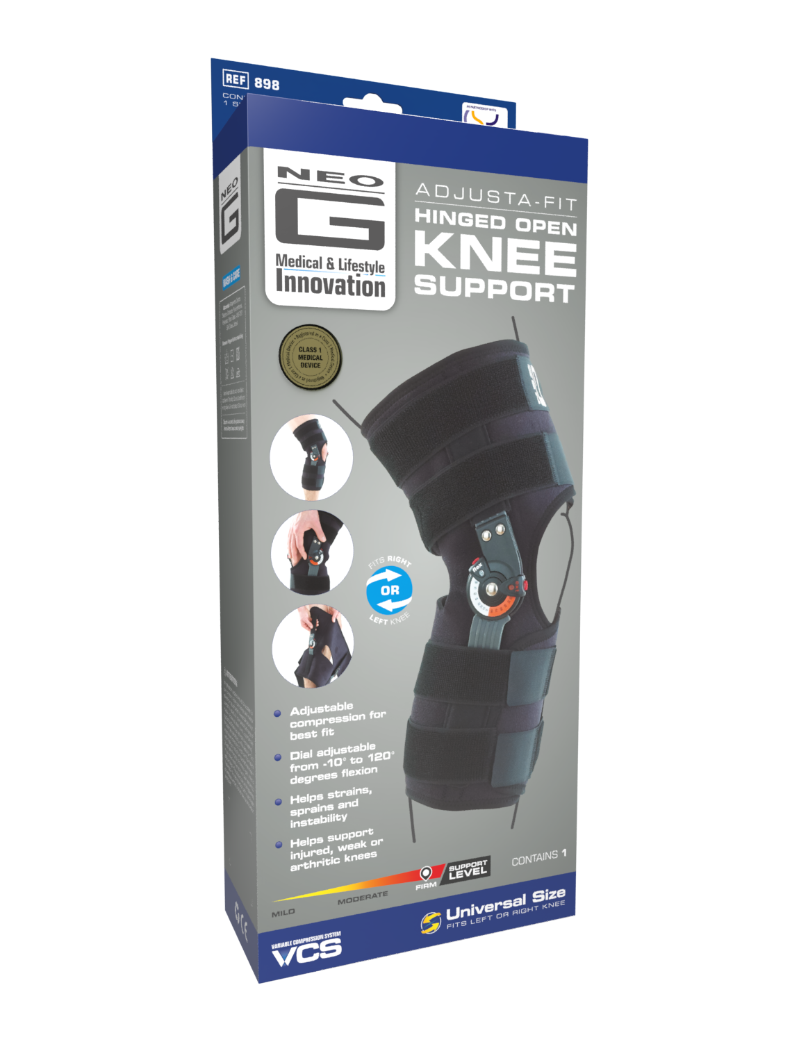 Adjusta Fit Hinged Open Knee Brace